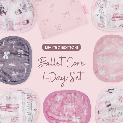 The Original MakeUp Eraser - Ballet Core MakeUp Eraser 7-Day Set | Bonus Pointe Shoe Case