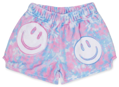 Tie Dye Smile Plush Shorts