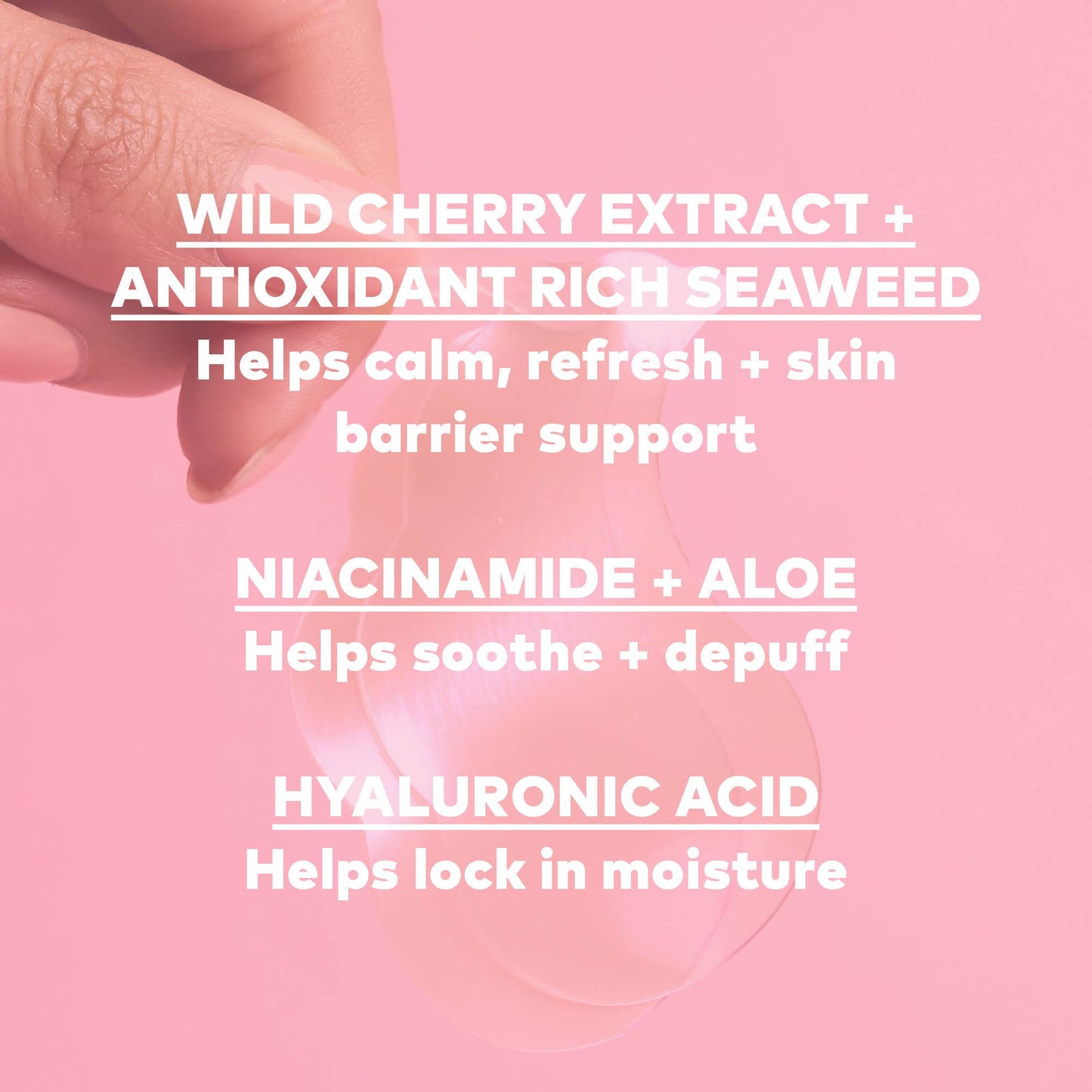 The Original MakeUp Eraser - Hydrogel Seaweed-Based Undereye Masks - Calming Cherry