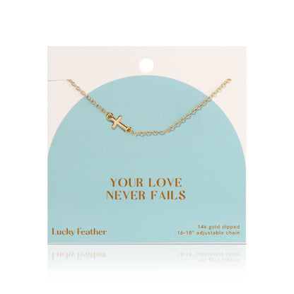 Lucky Feather - Faith Collection Necklace - Your Love Never Fails