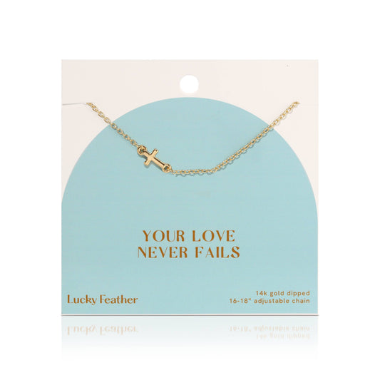 Lucky Feather - Faith Collection Necklace - Your Love Never Fails