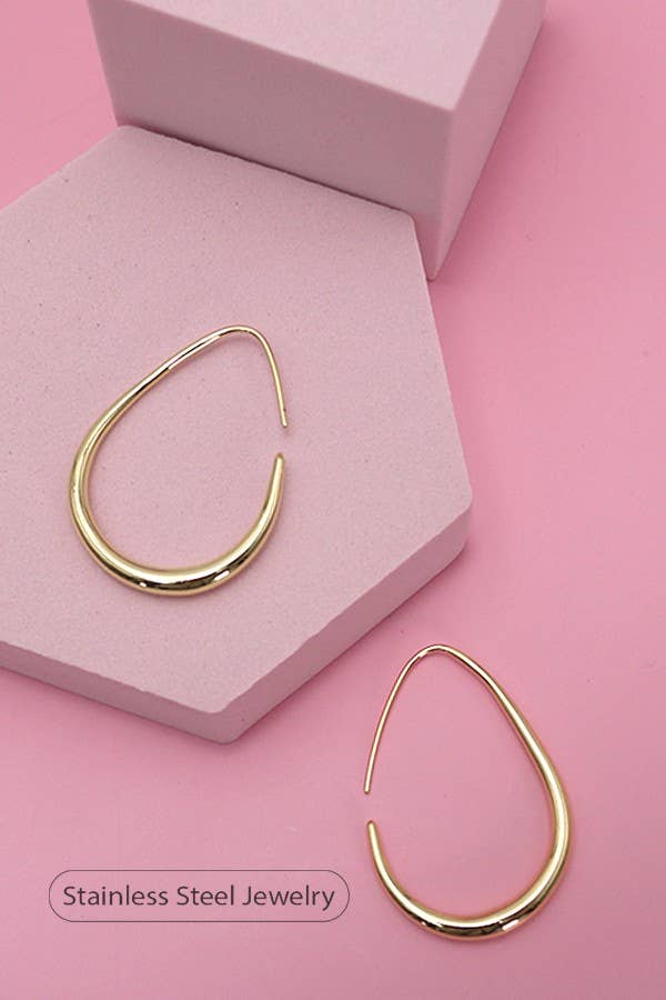 JOSSLYN by wall to wall - 18K STAINLESS STEEL WATERPROOF TARNISH FREE HOOPS | 40E311
