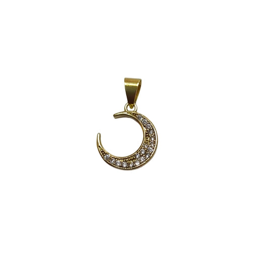 Stardust Crescent Gold Charm