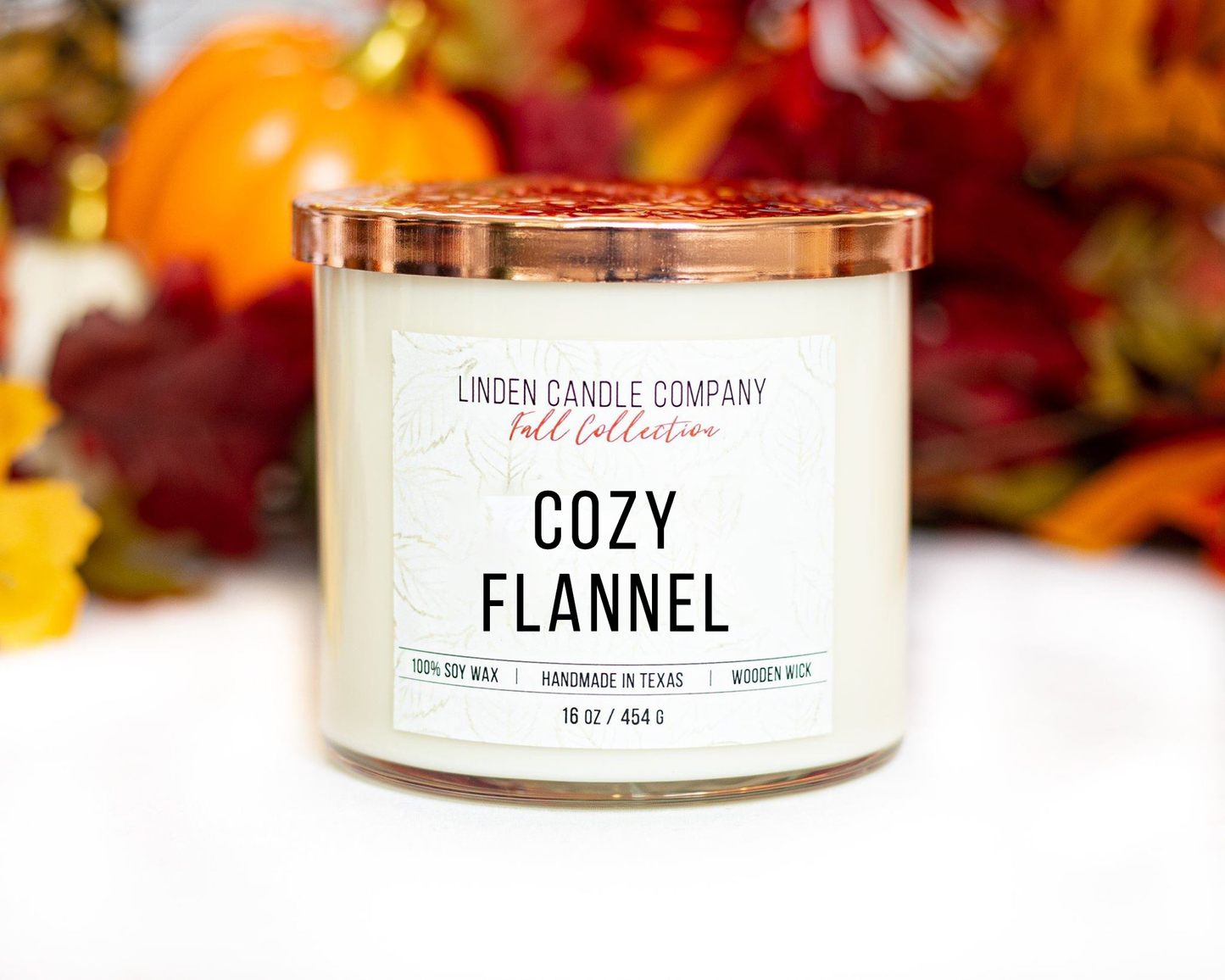 Cozy Flannel Fall 16oz Organic Soy Candle Toxin Free