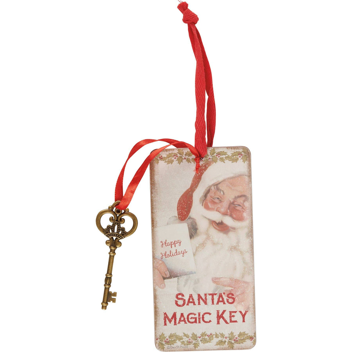 Primitives by Kathy - Santa's Magic Key Door Ornament