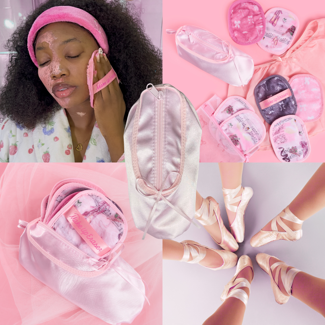 The Original MakeUp Eraser - Ballet Core MakeUp Eraser 7-Day Set | Bonus Pointe Shoe Case