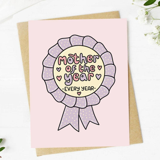 Mother of The Year Ribbon Card