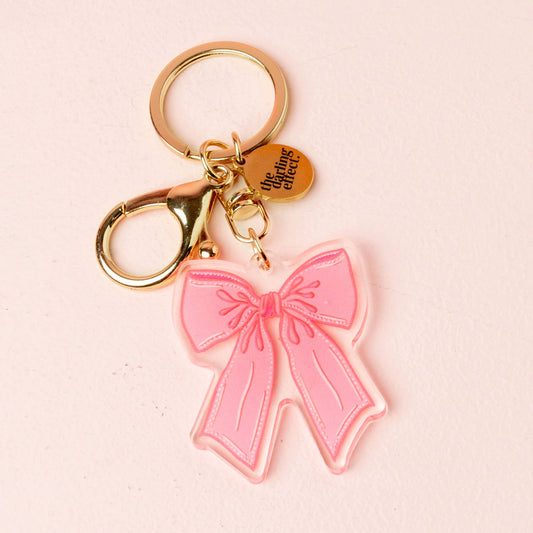 The Darling Effect - Acrylic Keychain-Bow Pink