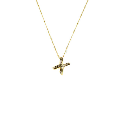 Savvy Bling - Initial Balloon Bubble Gold Necklace