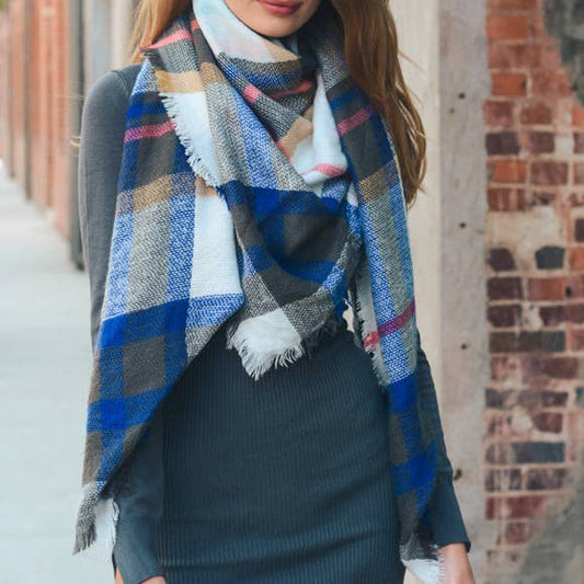 Classic Plaid Blanket Scarf | TeePotEtc