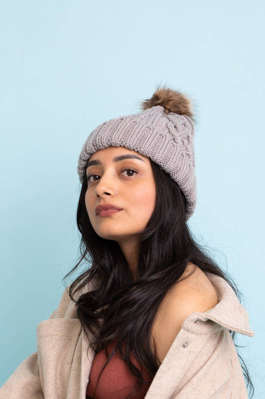 Cable Knit Beanie | TeePotEtc