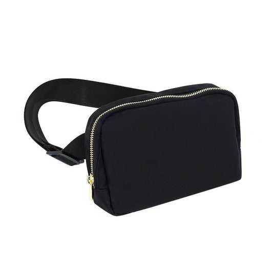 Varsity Collection Black Fanny Waist Pack Belt Bag