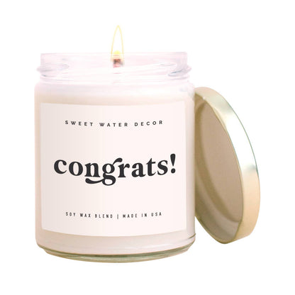 Congrats! 9 oz Soy Candle - Home Decor & Gifts