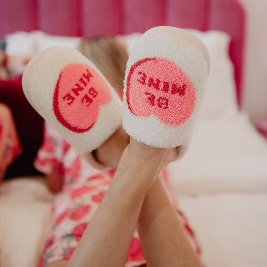 "Be Mine" Candy Valentine's Slippers | TeePotEtc