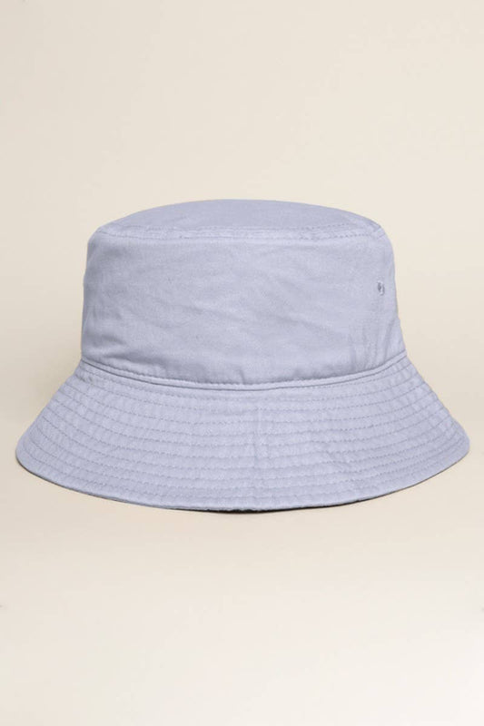 Light Solid Color Cotton Bucket Fisherman Hat