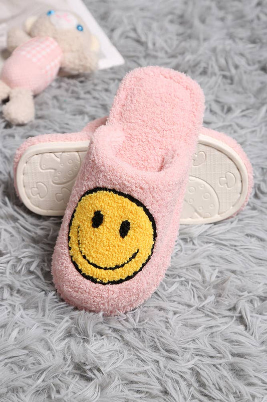 Children's Happy Face Embroidered Slipper