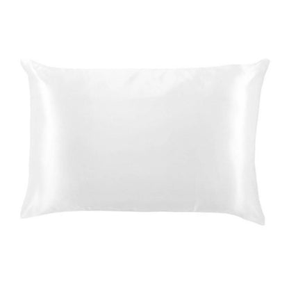 Solid Silky Satin Pillow: Lucent Cloud