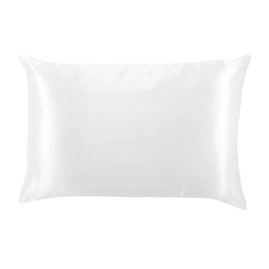 Solid Silky Satin Pillow: Lucent Cloud